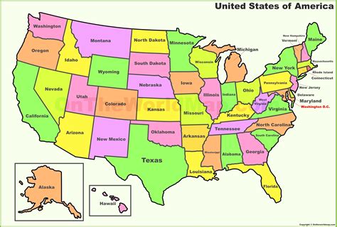 Map of the US States